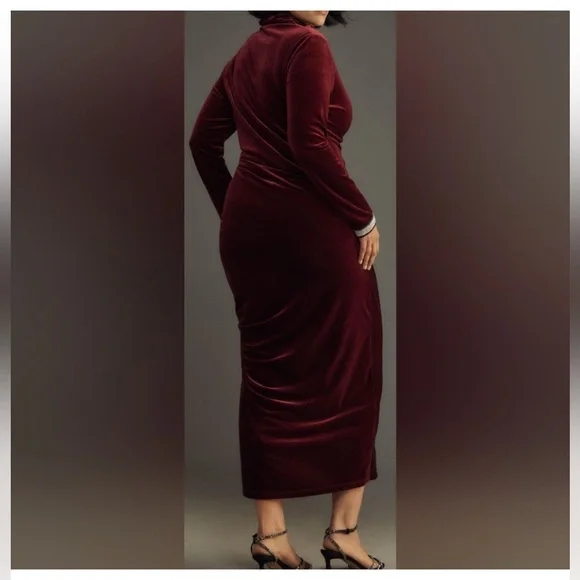 Anthropologie The Maya Dress: Velvet Long-Sleeve Edition NWT - Picture 3 of 6